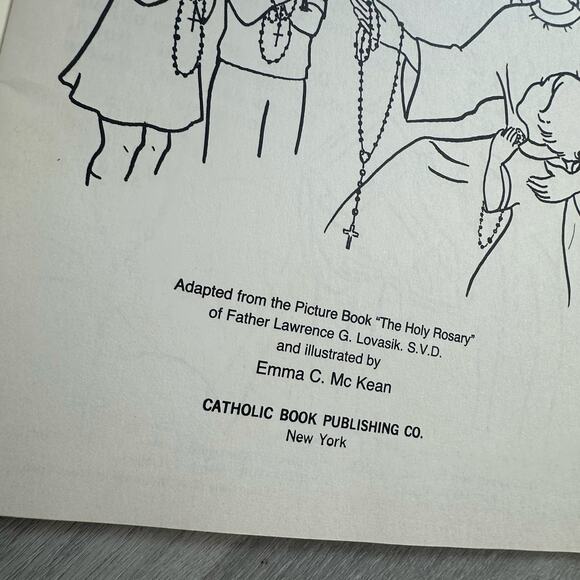 Vintage Coloring Book About the Rosary Catholic Book Publishing 1982 - Picture 7 of 9